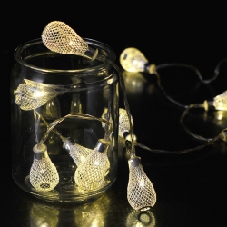 Battery-Operated-Copper-Light-with-Silver-Pierced-Waterdrop-Shape-1
