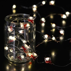 Battery-Operated-Copper-Light-with-Snowman-Shape
